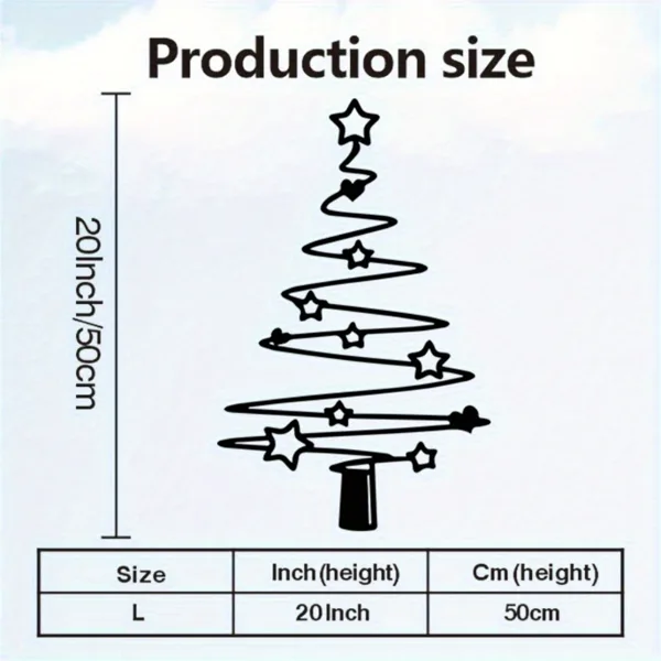 CIFbuy Minimalist Metal Christmas Tree Decoration Holiday Wall Art Aluminum Gift (Tik Tok, Temu Pick-up Service) view 4