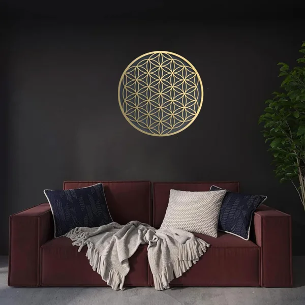 CIFbuy Integrated Lotus Aluminum Wall Art Floral Home Decor For Living Room Bedroom Above Sofa Wall Decorations (Tik Tok, Temu Pick-up view 2