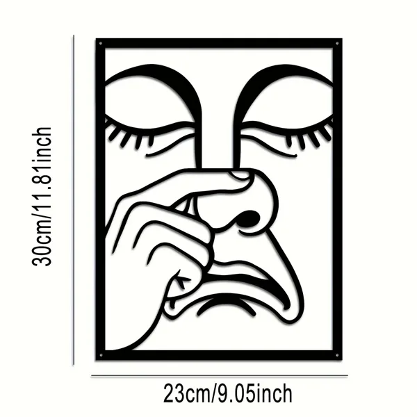 CIFbuy Funny Nose Picking Wall Art Trendy Home Decor For Holiday Gifts(Tik Tok, Temu Pick-up Service) view 2