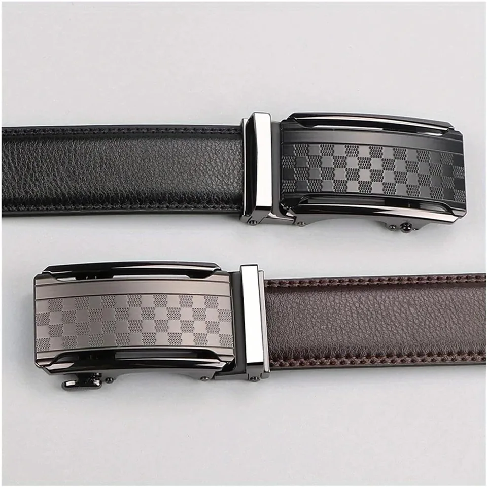 Men Belt Leather Belt For Men With Anti-Scratch Buckle Control Design For Formal Work Or Casual view 4