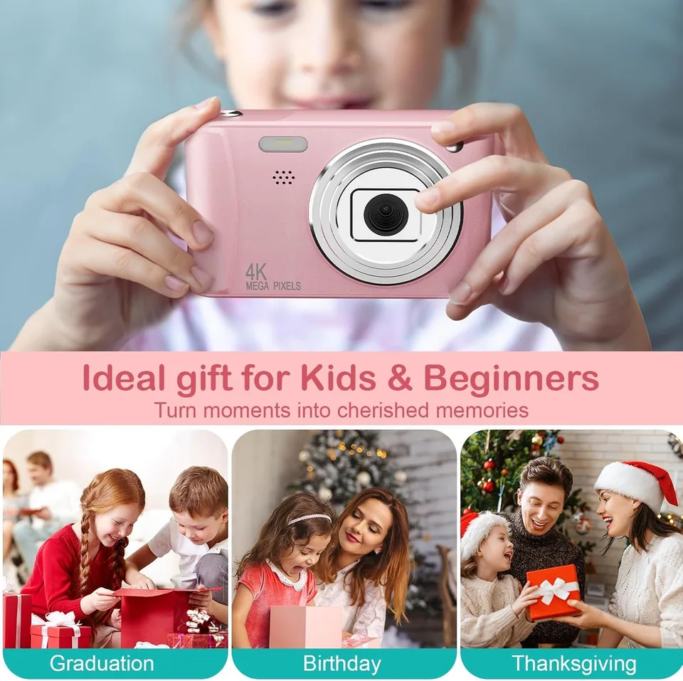 Kids Digital Camera Birthday Gifts With 32GB SD C view 3