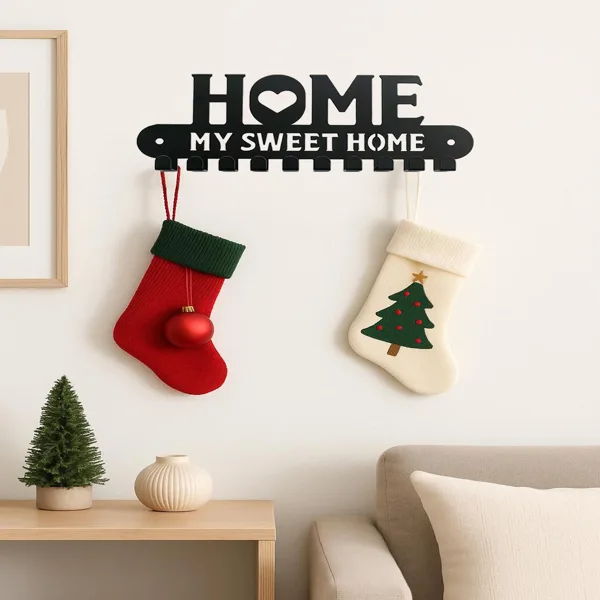CIFbuy 2-in-1 Halloween Christmas Wall Key Holder With Sturdy Iron Hooks Entryway Organizer Holiday Home Decor(TikTok, Temu Pick-up Service)