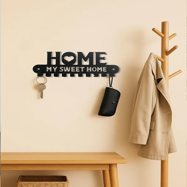 CIFbuy 2-in-1 Halloween Christmas Wall Key Holder With Sturdy Iron Hooks Entryway Organizer Holiday Home Decor(Tik Tok, Temu Pick-up view 2
