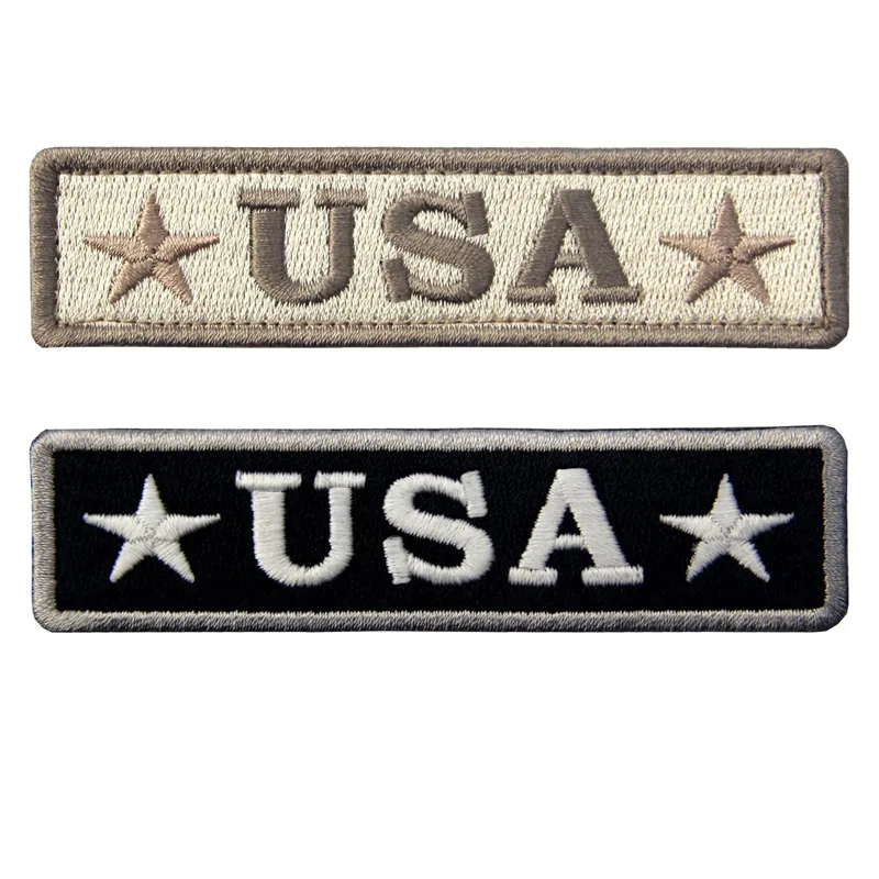 4 Pieces Embroidered USA Tactical Morale Fastener Hook&Loop Patch view 2
