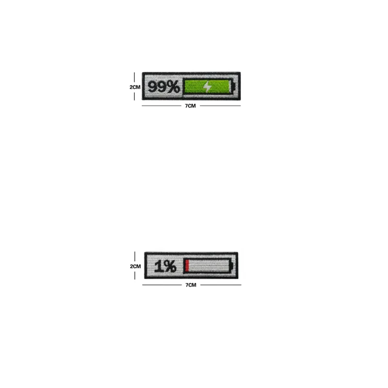 4PCS Percent Full Empty Power Morale Patch,Funny Battery Percentage 99 And 1 view 3