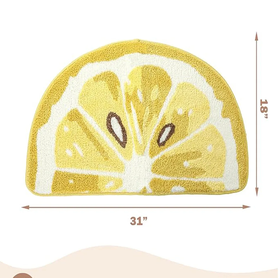 Lemon Fruit Bath Mats Cute Bathroom Rugs view 4