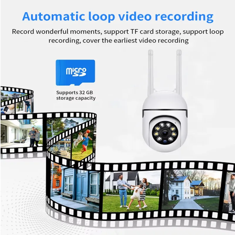 1080P WiFi Home Security CCTV Camera With Night Vision 2.4GHz 2.4G Surveillance Camera 1080P WiFi Home Security CCTV Camera With Night Vision 2.4GHz Indoor PTZ WiFi Camera view 2