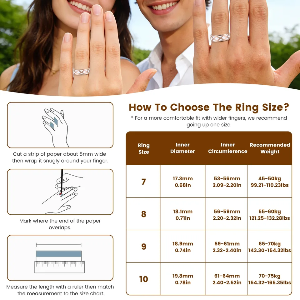 Smart Ring Health Tracker Fitness Sleep Stress HRV Tracker With Charging Case Magnetic Charging Cable For Women & Men Compatible With IOS & Android 7-Day Battery Life Size 7 Size 8 Size9 Size10 view 4