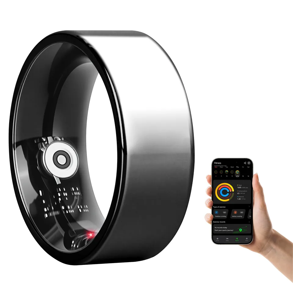 Smart Ring Health Tracker Fitness Sleep Stress HRV Tracker With Charging Case Magnetic Charging Cable For Women & Men Compatible With IOS & Android 7-Day Battery Life Size7 Size8 Size9 Size10 view 4