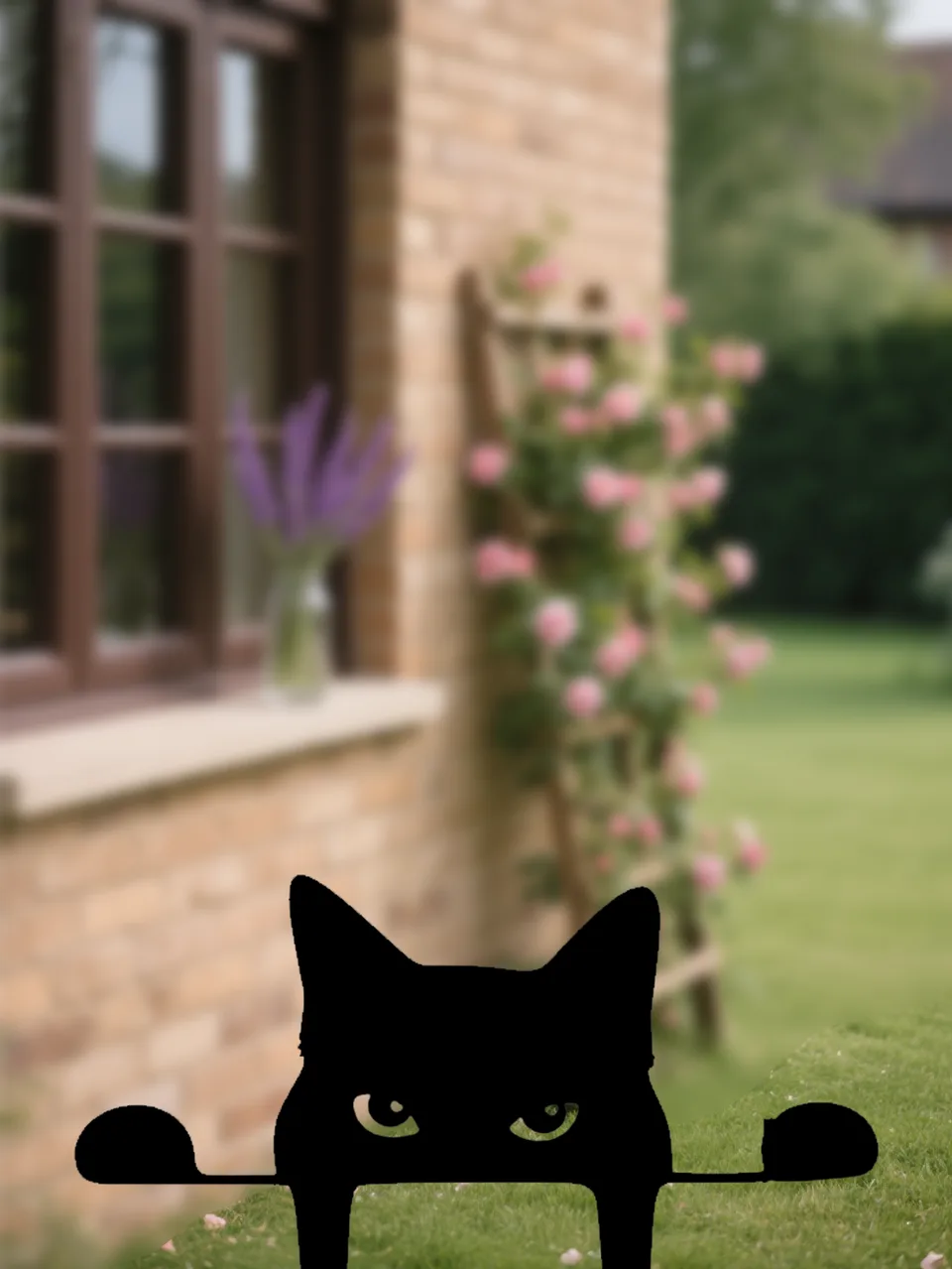 Pawsitively Purrfect Whimsical Metal Cat Garden Decor view 3