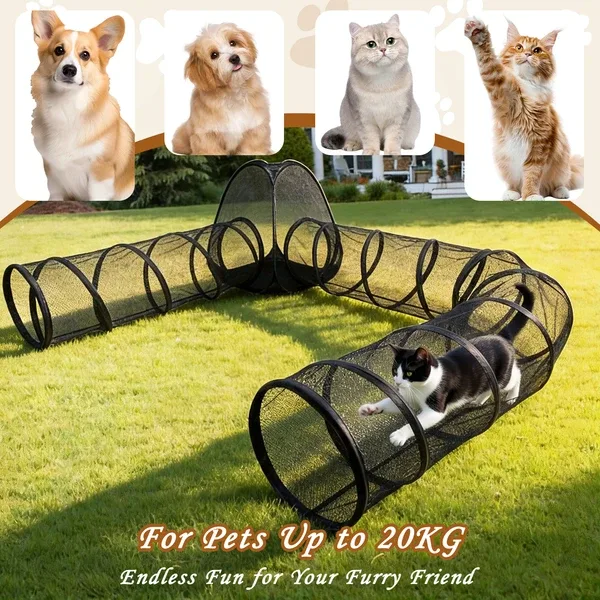 Outdoor Cat Enclosure, Portable Cat Tents For Outside, Cage Free Outside Cat Playpen Pet Enclosure, Cat Tunnel Outdoor Playground For Indoor view 2