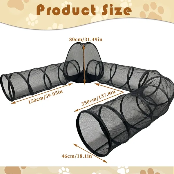 Outdoor Cat Enclosure, Portable Cat Tents For Outside, Cage Free Outside Cat Playpen Pet Enclosure, Cat Tunnel Outdoor Playground For Indoor view 4