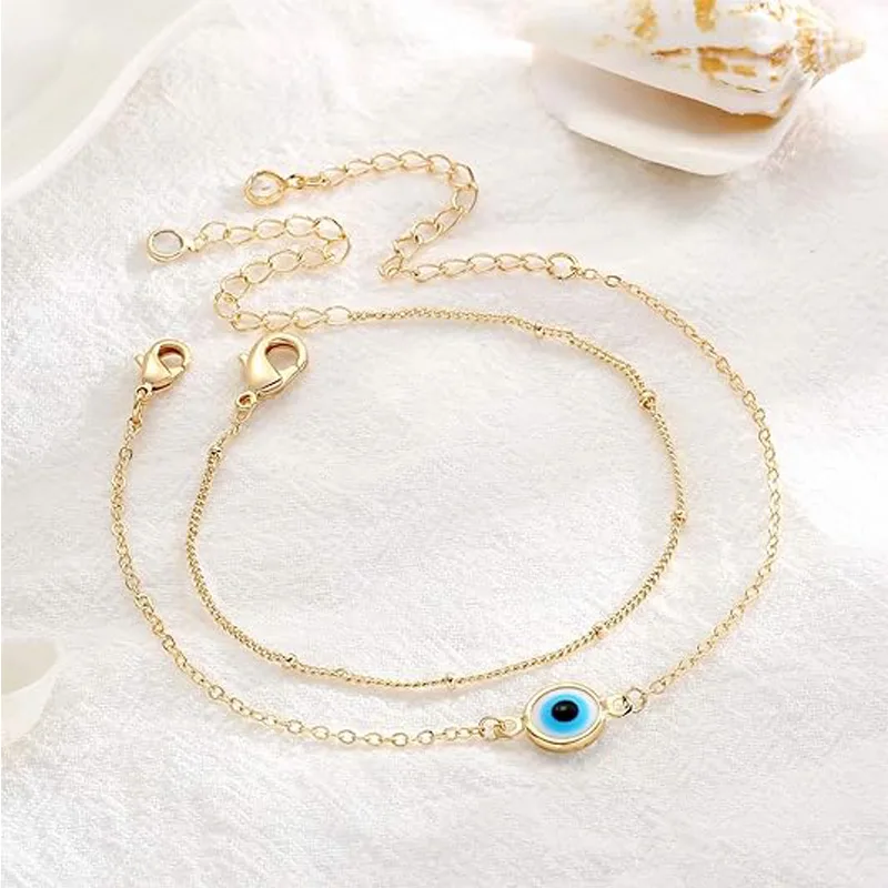 Dainty Gold Bracelets For Women, 14K Gold Filled Adjustable Layered Bracelet Cute Oval Chain  Bar Gold Bracelets For Women Jewelry view 3