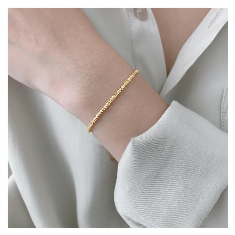 3pcs Golden Accessory Set, Featuring A Trio With A Gold Texture Necklace Bracelet Ring, An Elegant And Sophisticated Golden Ensemble view 2