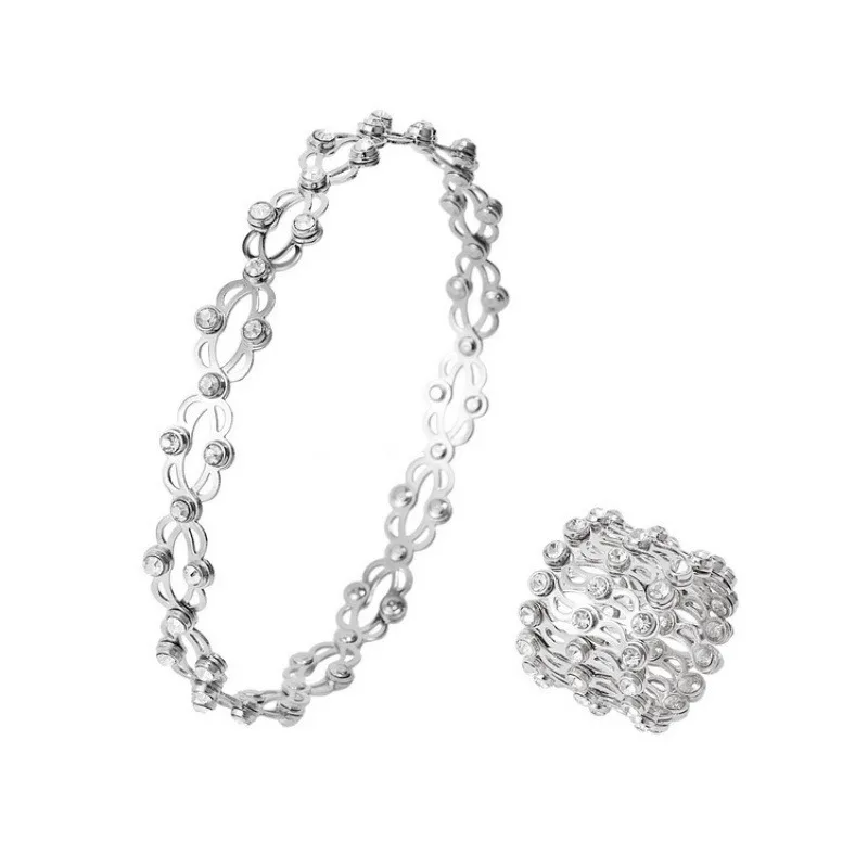 2in1 Stretching Can Foldable Ring, Adjustable Transforming Bracelet Ring Magic For Women And Men,Rose Gold Telescopic Ring,Silver Telescopic Ring