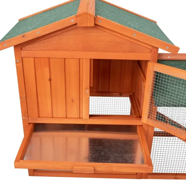 61" Wooden Chicken Coop Hen House Rabbit Wood Hutch Poultry Cage Habitat (SAME AS 39333036) view 3