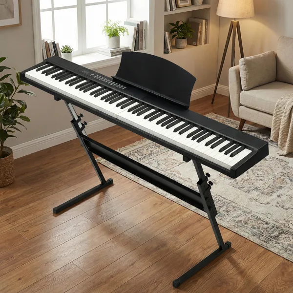 [Do Not Sell On Amazon]GPP-204 88 Key Magnetic Connection Piano Semi-Weighted Standard Digital Piano With Stand, MIDI Bluetooth, Handbag view 4