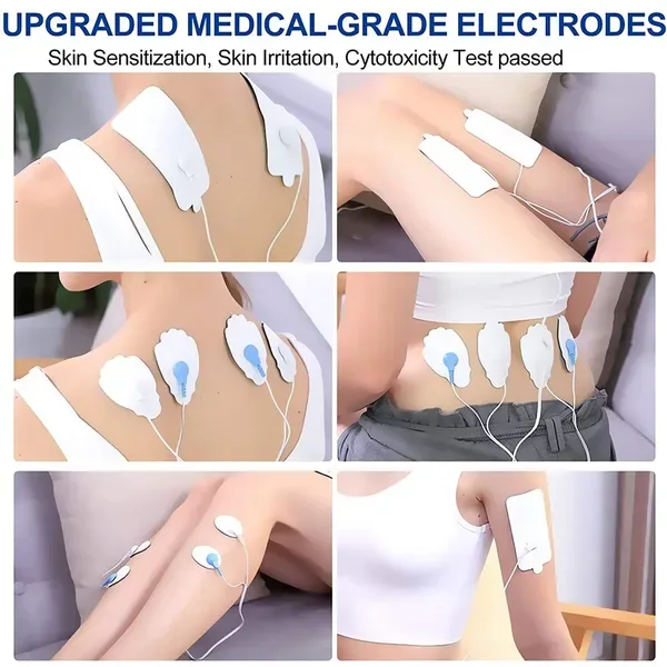 TENS/EMS Unit Replacement Pads NURSAL 20 Pack 3.5mm Snap Electrode Pads For Electrotherapy (Not Fit NURSAL Blue Tens) Reuse More Than 30 view 2
