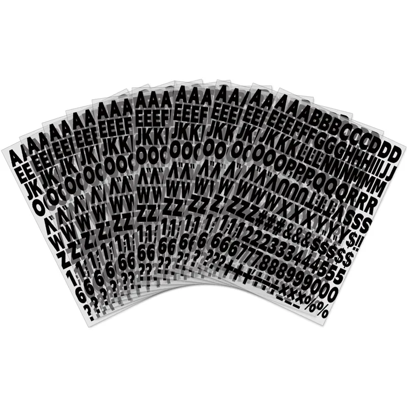1680pcs Iron On Heat Transfer Letters And Numbers Alphabets Fabric Vinyl Letter DIY For Sport Jerseys T Shirts Clothes Slogan Printing Crafts Decoration