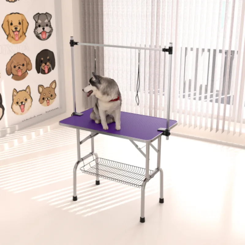 Dog Pet Grooming Table Stainless Steel Frame Rubber Pads view 3