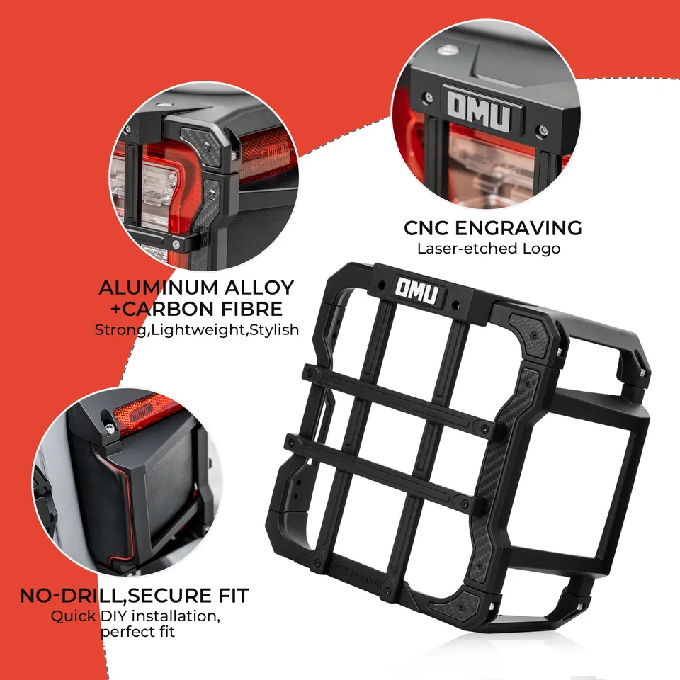 Tail Light Cover Compatible With 2018 Wrangler JL view 2