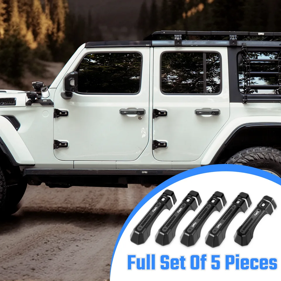 Door Handle Cover For Wrangler JL 2018 4 Doors 5 Pcs view 4