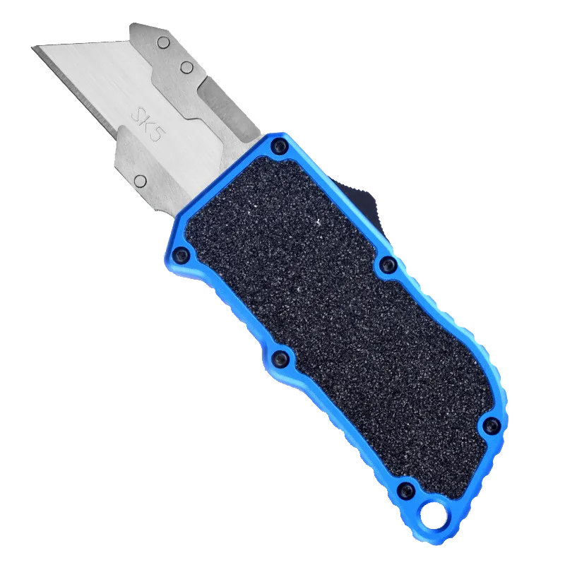Aluminum Retractable Multi-Purpose Knife, Includes 5 Spare Blades -Quick Replacement, EDC Tool Pocket Knife view 3