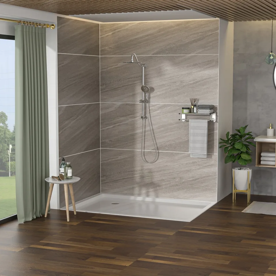 Shower Set 10inch Overhead Shower And Hand Shower, Round Shower Set, Dual Shower Heads, Chrome view 3