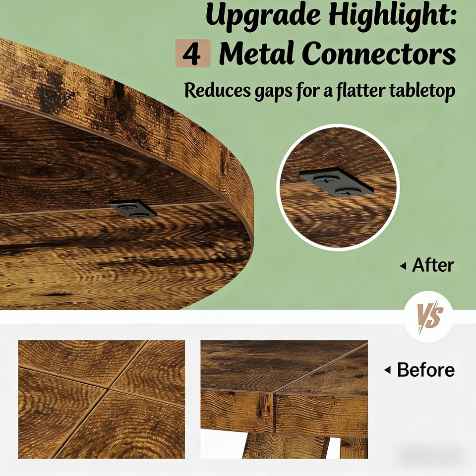 Wooden Coffee Table,Round Bar Table view 2