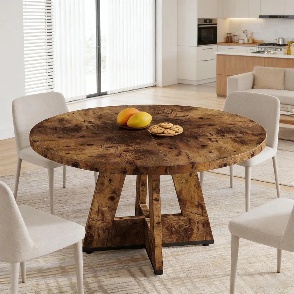 Wooden Coffee Table,Round Bar Table view 4