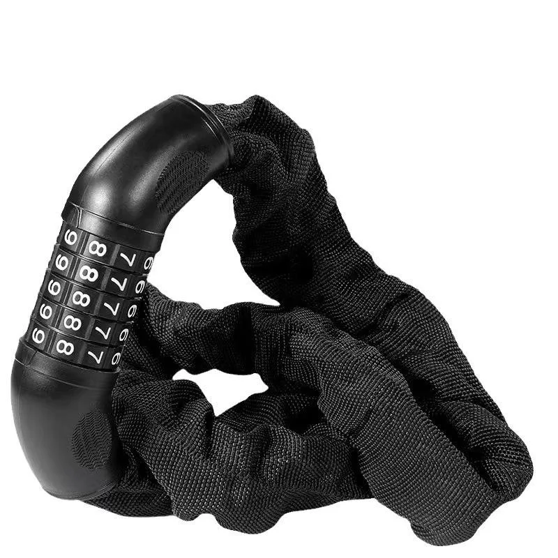 Bike Chain Lock, 5-Digit Combination Heavy Duty Anti-Theft Security Bike Lock, Long Resettable Keyless Bicycle Lock For Ebikes, Motorcycles, Scooters, Gates, Fences, And Door view 3