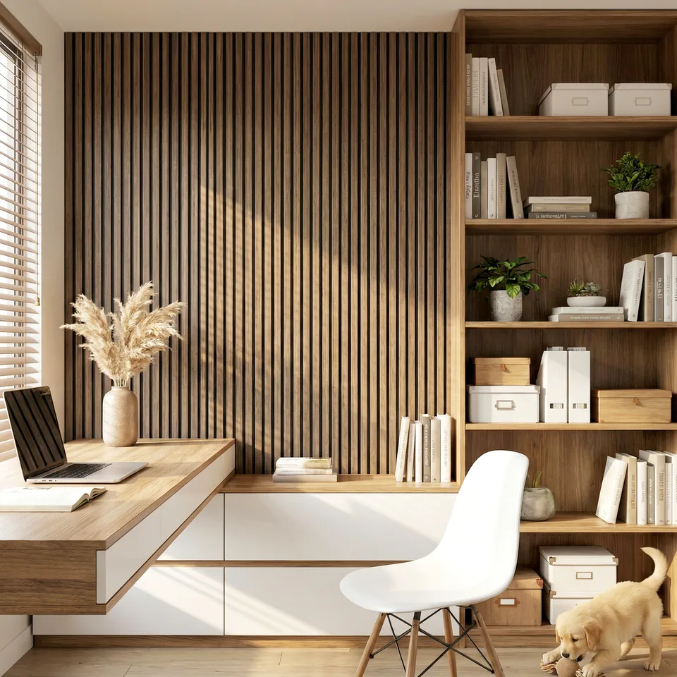 47" x 24" Wood Panels for Wall, 4 Pack Acoustic Panels, Sound Absorbing Slat Wall for Wall Decor, Home, Walnut view 2