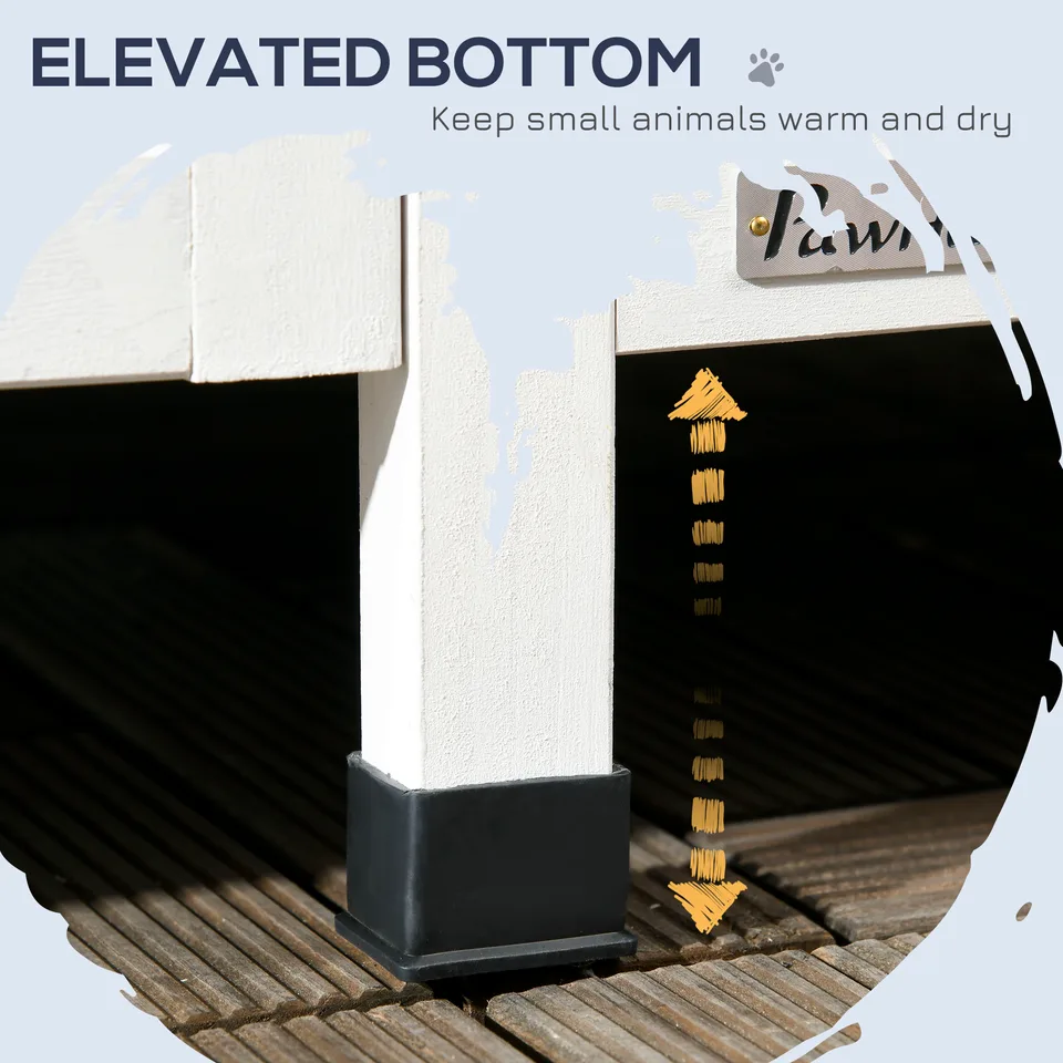 Outdoor Cat House with Weather-resistant Roof & Garden Bed, Outdoor Cat Shelter Enclosure with Multiple Entrances, Modern Cat Furniture view 3