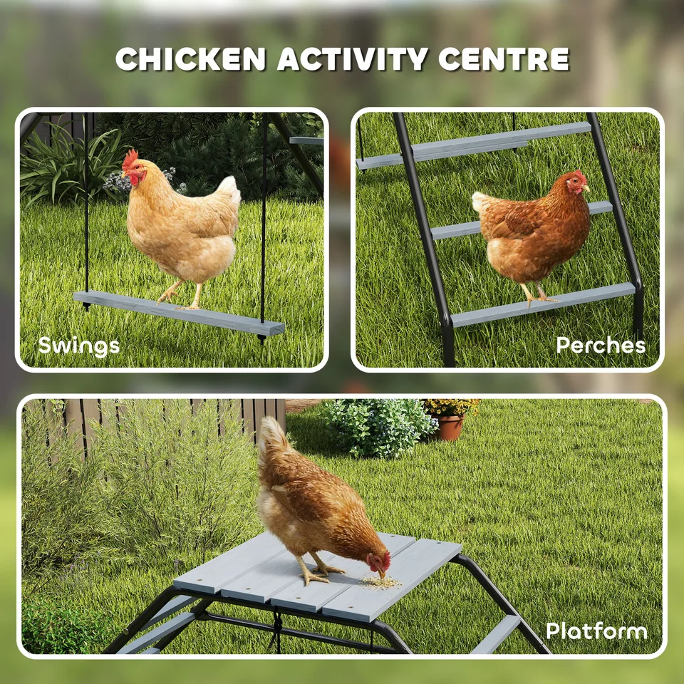 Chicken Coop Perches with Adjustable Swing, 10 Roosting Bars, for Backyard, Farm view 4