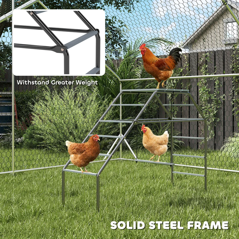 Chicken Coop Perches with Adjustable Swing, 10 Roosting Bars, for Backyard, Farm view 3