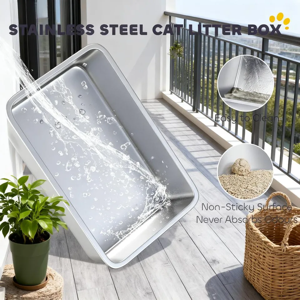 Cat Litter Box,Stainless Steel Litter Scoop view 4