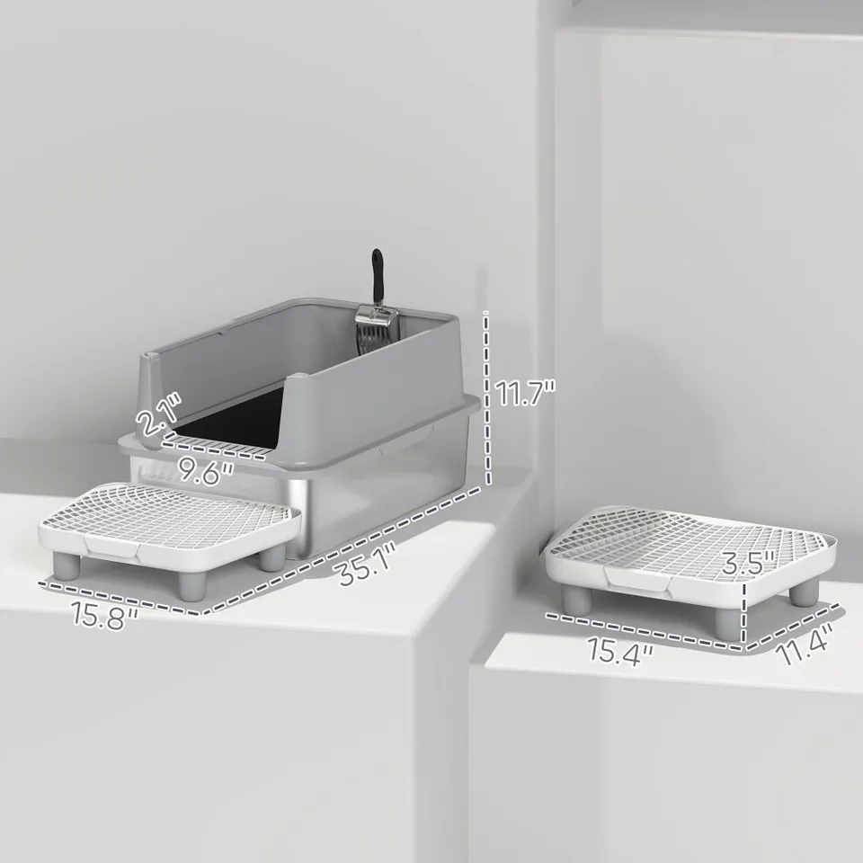 Cat Litter Box,Stainless Steel Litter Scoop view 2