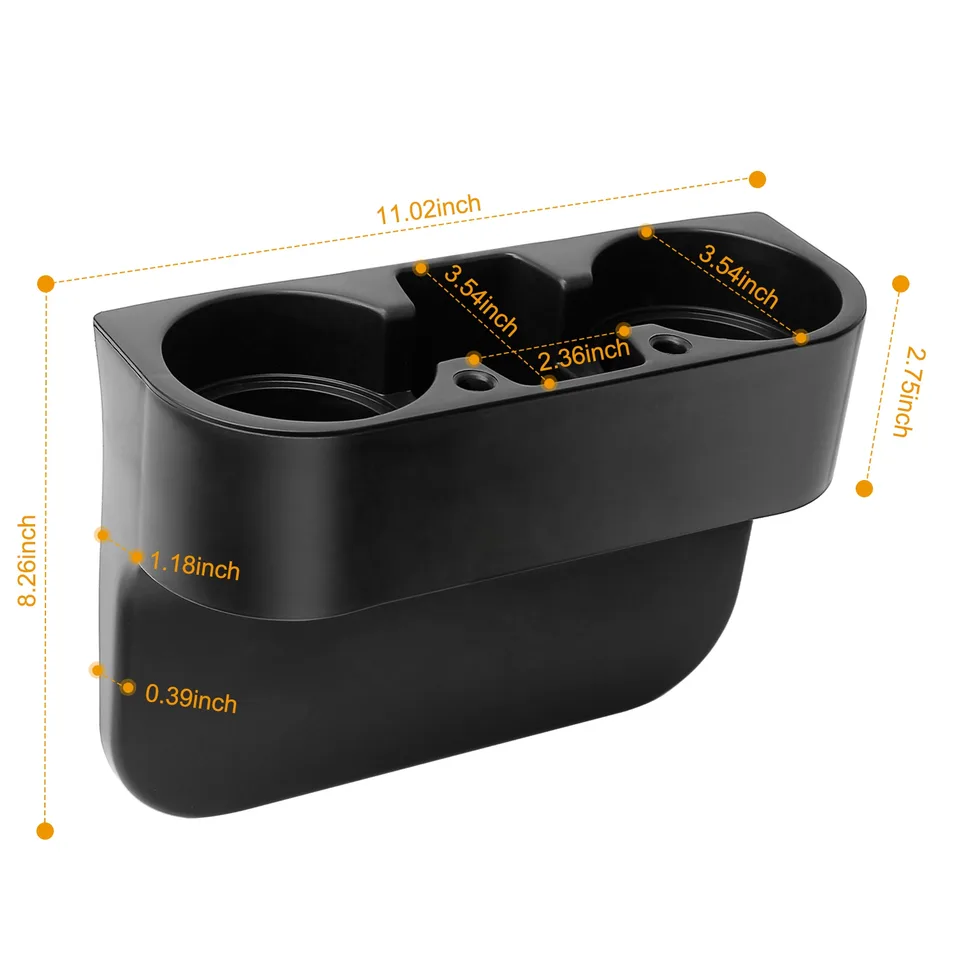 1 Pc Car Seam Cup Holder Seat Gap Wedge Drink Storage Organizer Console Side Pocket Mount Stand For Pen Phone Bottle Sunglasses