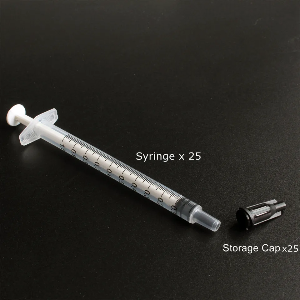 25pcs Luer Slip Tip 1ml Syringes With Caps Are Great For Pet Feeding, Glue, Hobby Crafts, Measurement, And Liquid Refill, But Not For view 4