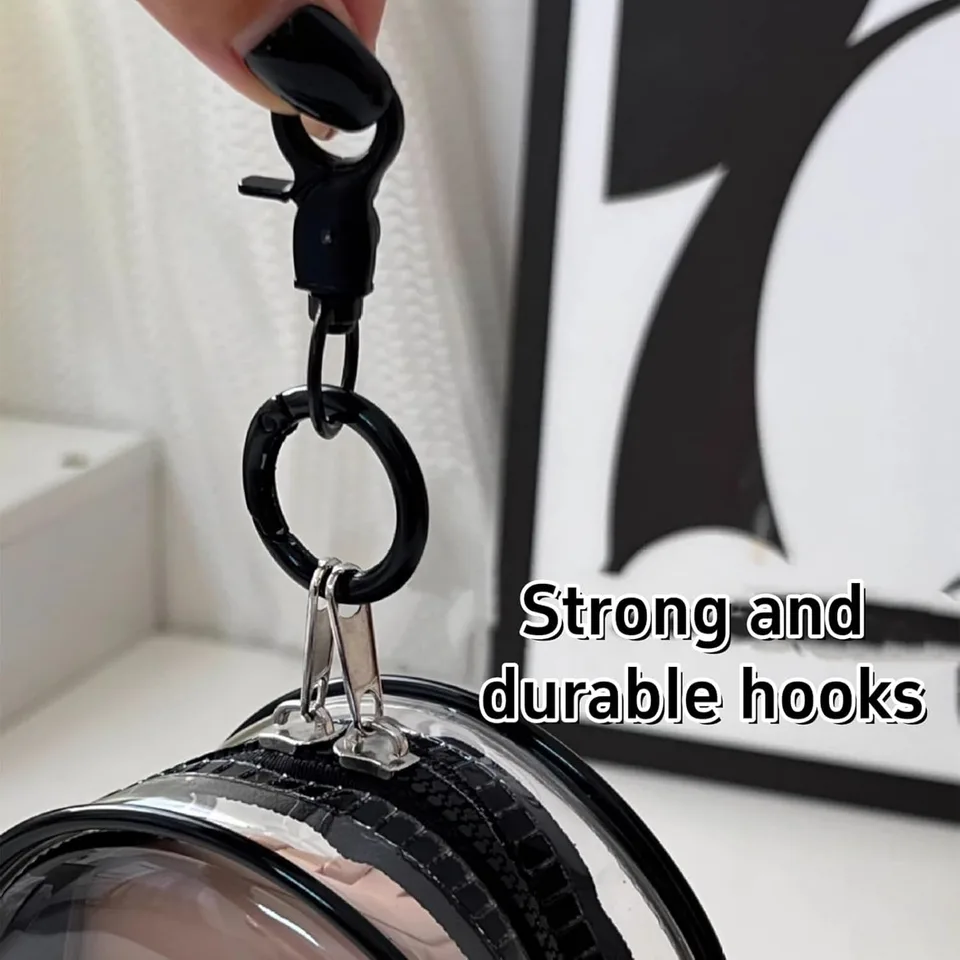 2pcs PVC Storage Bag For Organizing Data Cables, Chargers, Earphone, Earbud, Keys, Change, Camera Chips, Portable Transparent Storage view 2