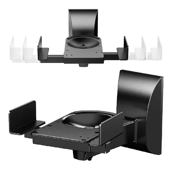 5 CORE Speaker Wall Mount Adjustable Shelf Holder Swivel 180 Degree Bookshelf Brackets - 15 Inch Space For Speakers Pair Holds Upto 55lbs view 1