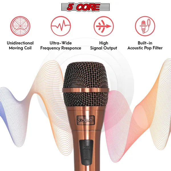 5 Core XLR Microphone Dynamic Mic Karaoke Singing Studio Microfono Handheld Mics view 3