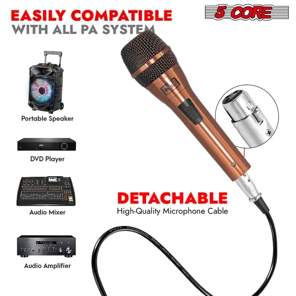 5 Core XLR Microphone Dynamic Mic Karaoke Singing Studio Microfono Handheld Mics view 2