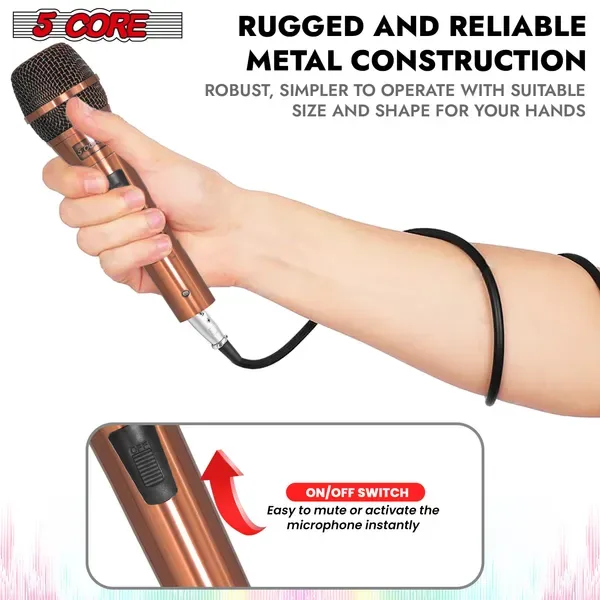 5 Core XLR Microphone Dynamic Mic Karaoke Singing Studio Microfono Handheld Mics view 5