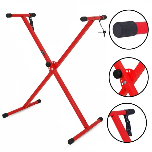 5 Core Keyboard Stand X Shape Adjustable Foldable Portable Key Board Stands W Locking Strap view 1
