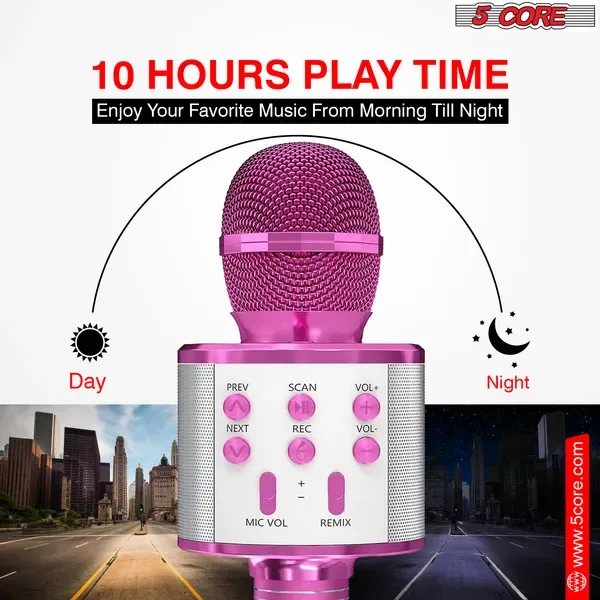 5 Core Microphone Wireless Karaoke Mic With Speaker 3 In 1 Portable Bluetooth Microfono Inalambrico view 2