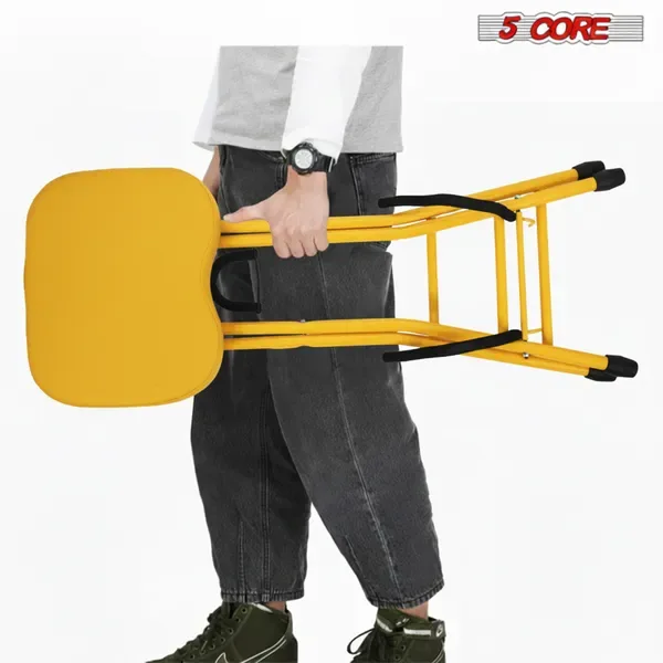 5 Core Guitar Stool 3.15" Padded Chair Foldable Heavy Duty Music Seat Built In Foot Rest Guitar Stand view 4