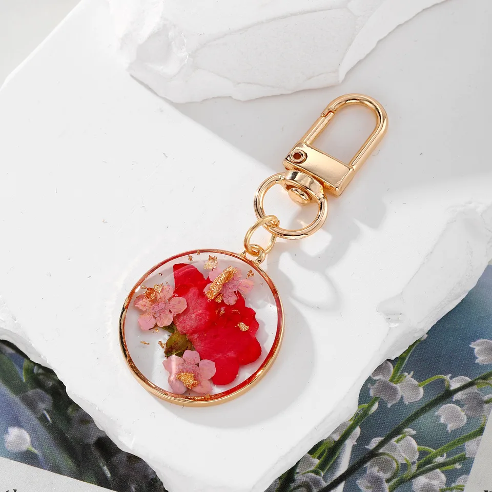 Handmade Resin Pressed-Flower Keychain view 5