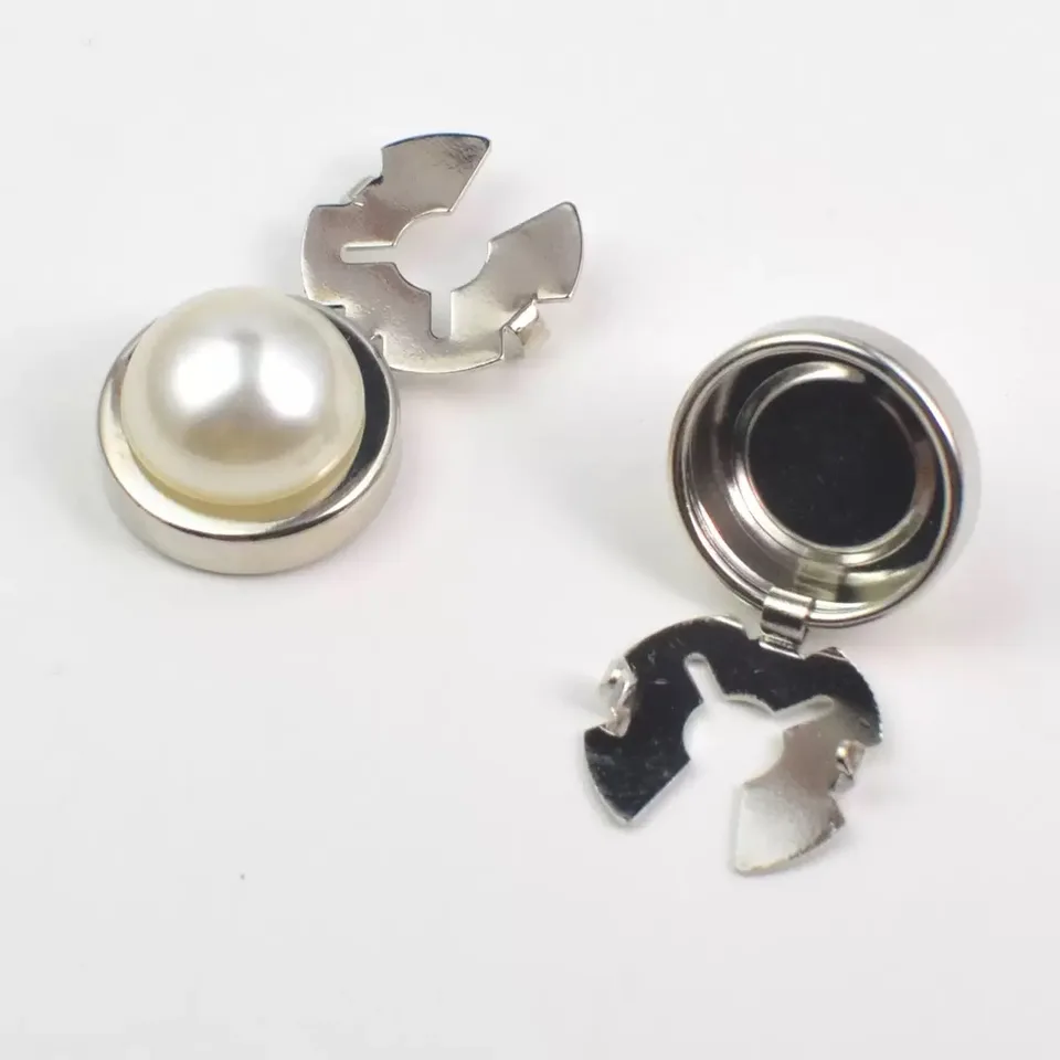 Ansicht 7 von Luxury Rhinestone Button Covers Clip-On Shirt Cufflink Pin