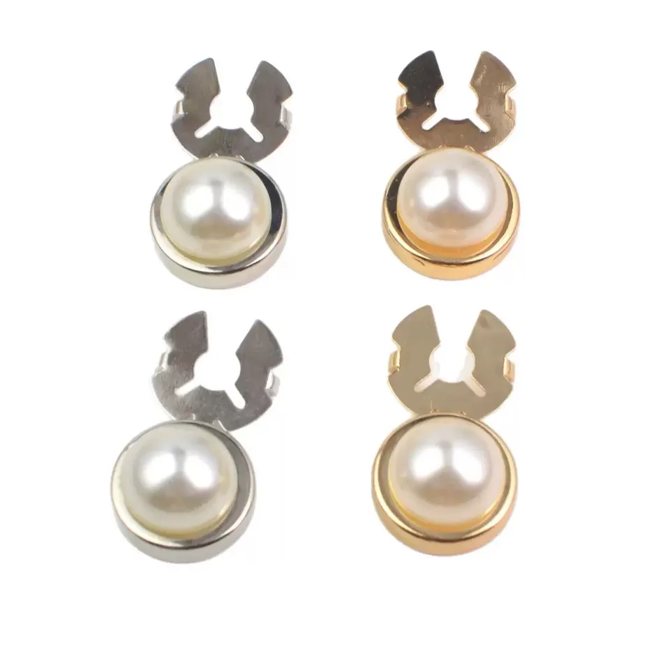Ansicht 2 von Luxury Rhinestone Button Covers Clip-On Shirt Cufflink Pin